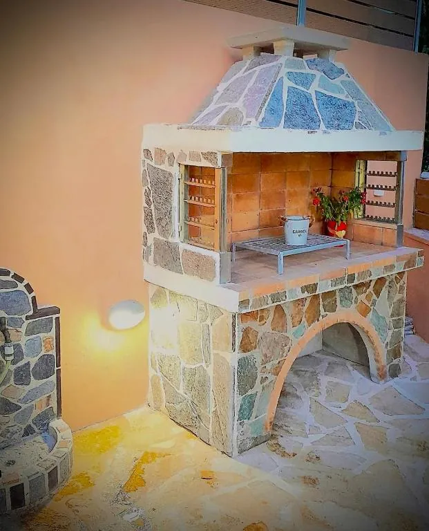 Traditional stone barbecue